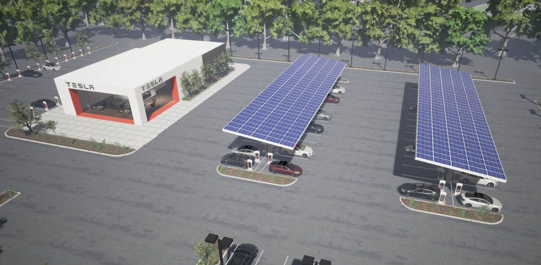 Tesla solar awnings