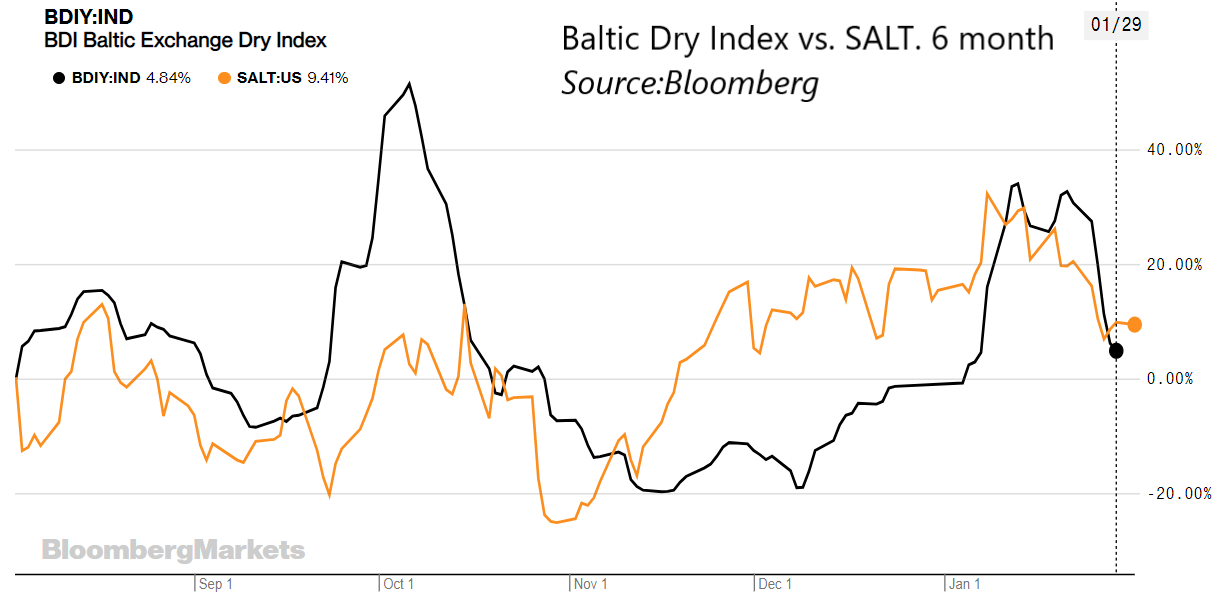 6 month BDI/SALT chart